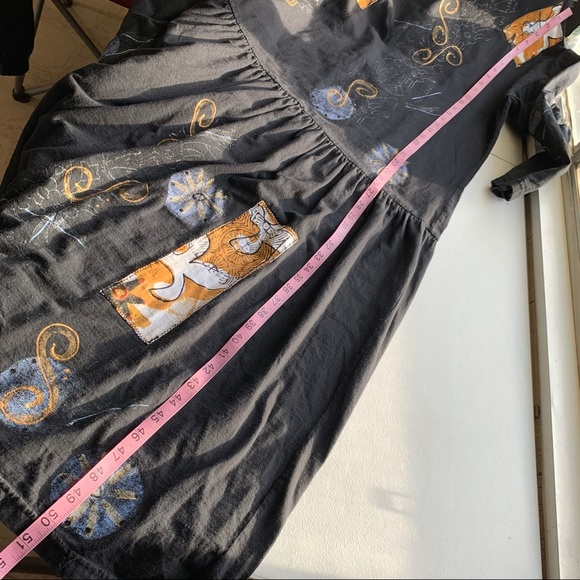 VC Torias Vintage 90's Art to Wear Hand Painted Dress floral - Picture 10 of 10